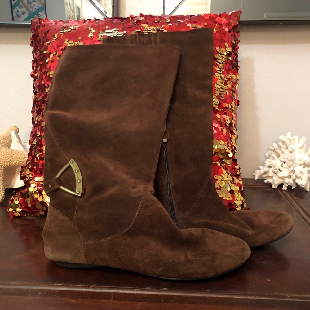 SOLDRipley Suede Moccasin Tall Boots
